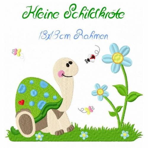 digitale Datei,Stickdatei Kleine Schildröte 13x18
