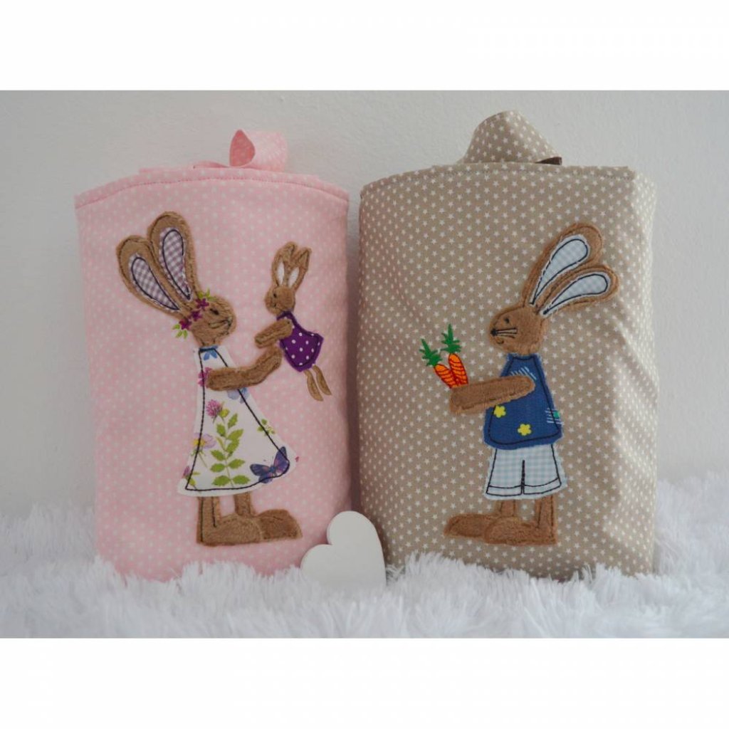 Stickdatei SET Hasenfamilie für den 13x18cm Rahmen Bild 1