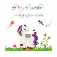 Stickdatei Pony Rainbow 13x18