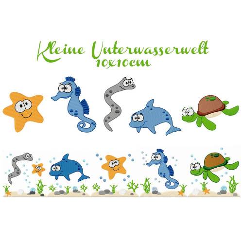 Stickdatei Unterwasserwelt 10x10cm