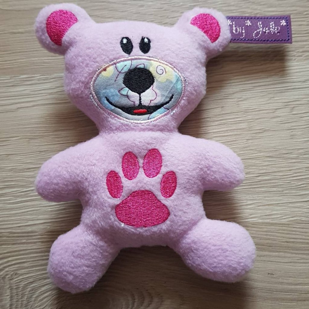 ITH Stickdatei Teddy "Pfote" 13x18 cm, Anleitung auf deutsch Bild 1