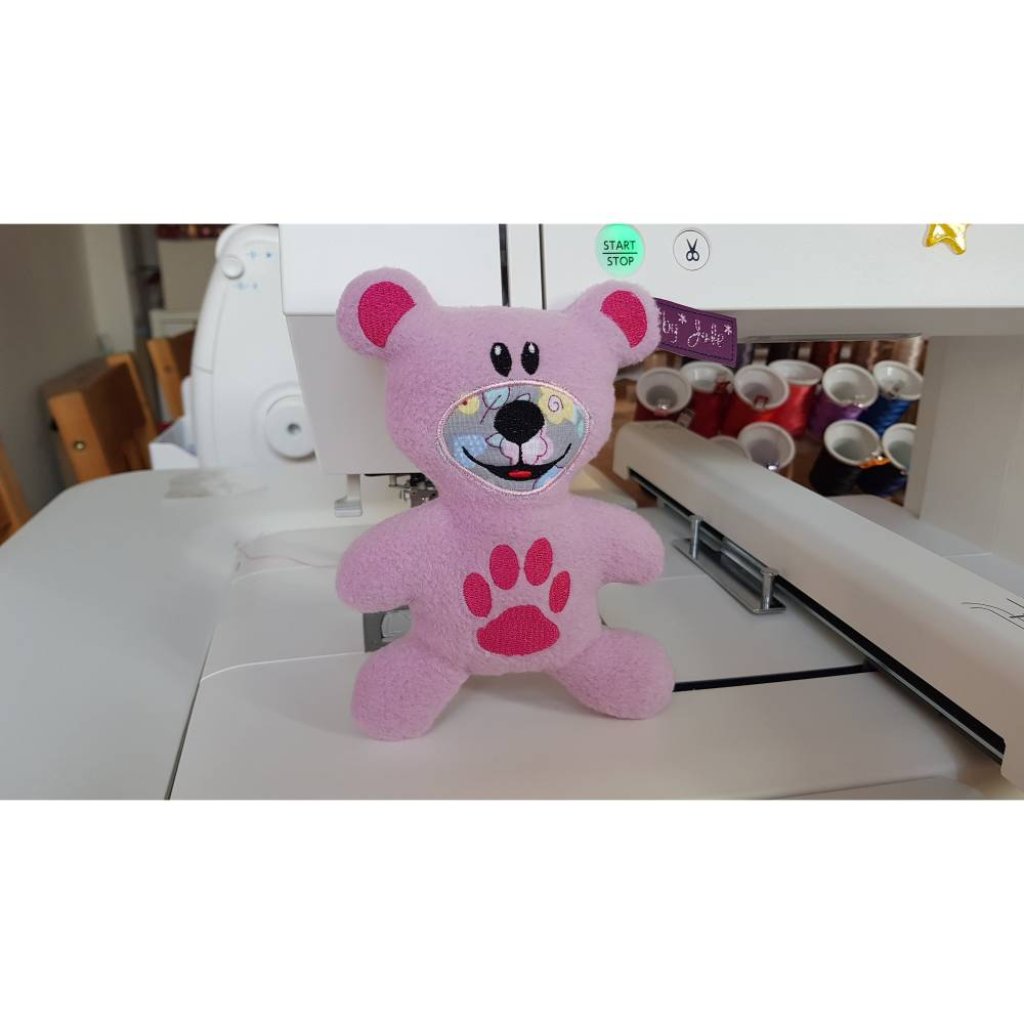 ITH Stickdatei Teddy "Pfote" 13x18 cm, Anleitung auf deutsch Bild 2