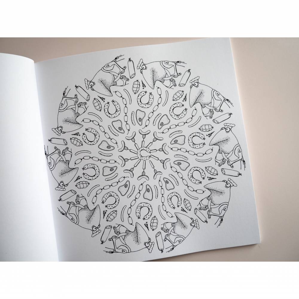 Lenzkunzt Lacaluna Das Ausmalbuch, Malbuch, Coloring Book, Zeichnen, Ausmalen, Frösche und Frauen Bild 4