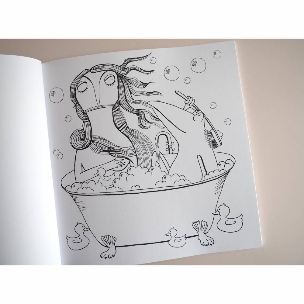 Lenzkunzt Lacaluna Das Ausmalbuch, Malbuch, Coloring Book, Zeichnen, Ausmalen, Frösche und Frauen Bild 5