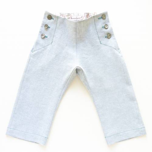 Matrosenhose, mint, Leinen, Größe 86, Upcycling