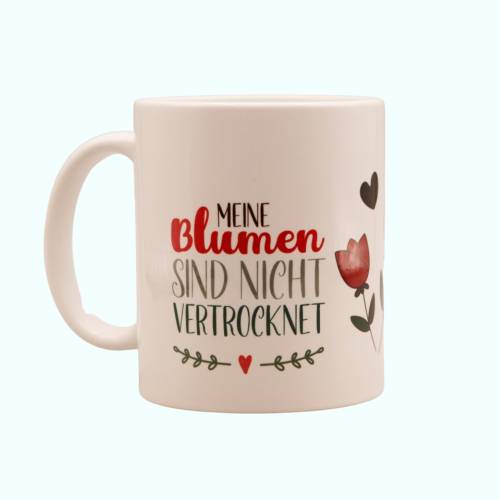 Mein Garten, Kaffee-Tasse mit dekorativen Spruch zum Thema Garten, spülmaschinengeeignet, weiße Keramik-Tasse