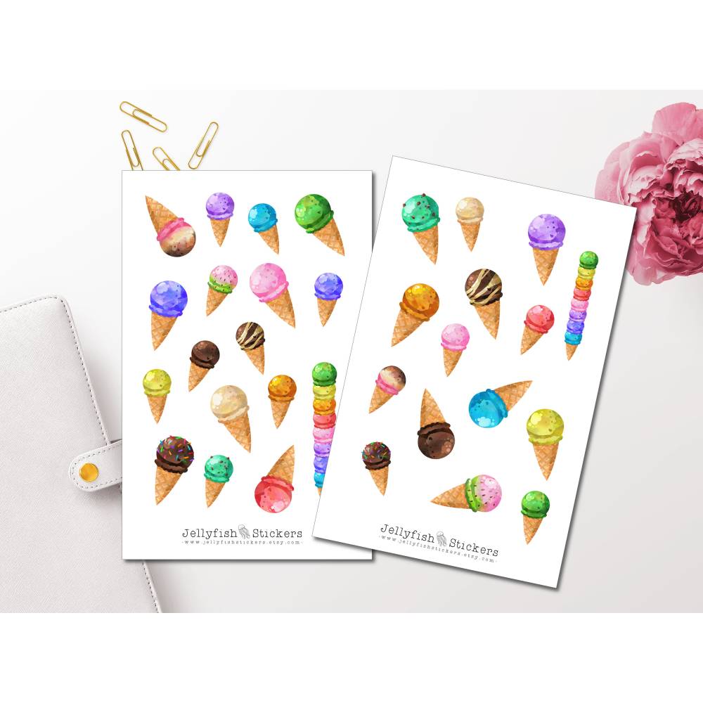 Eiscreme Sticker Set | Essen Aufkleber | Journal Sticker | Sticker Eiscreme Sticker Set | Essen Aufkleber | Journal Sticker | Sticker