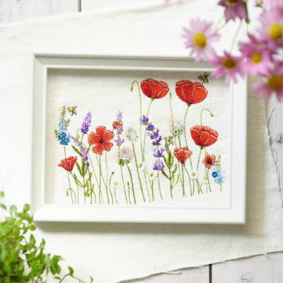 Stickdatei Blumenwiese für den 13 x 18er Rahmen