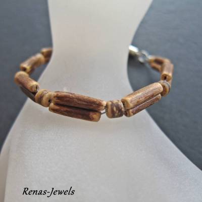 Holzarmband braun Kokosnuss Perlen Holzperlen Männerarmband Herren Armband Holzperlenarmband