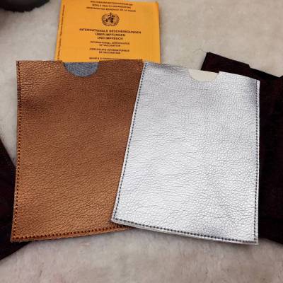 Impfpass Schutzhülle , Impfausweis Impfpasshülle Kunstleder gold