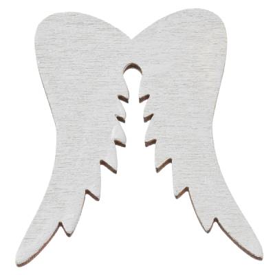 Holz-Engelsflügel grau, ca. 5cm, 3 Stück