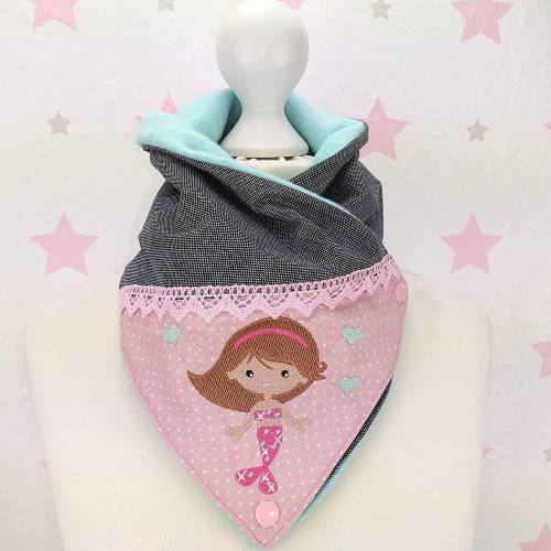 pinkeSterne ☆ Kinder Wickelschal Meerjungfrau 