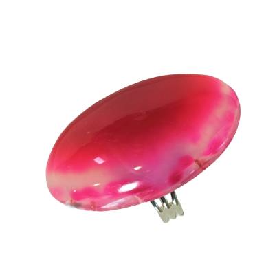 Ring pink rot rosa Achat mit 40 x 25 Millimeter großem Stein statementring Geschenk für sie