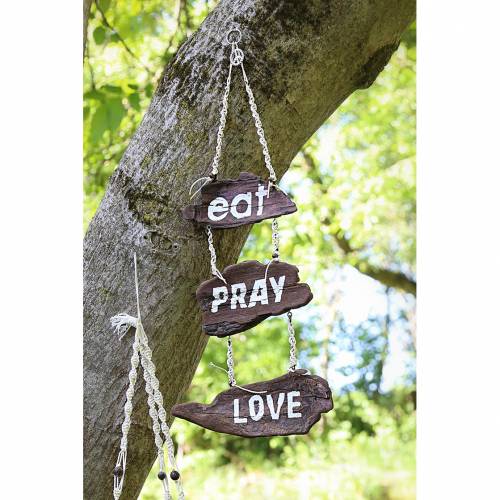 Macramé Wandhänger "EAT-PRAY-LOVE"