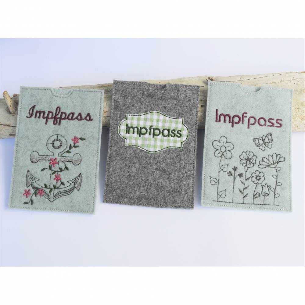 Stickdatei Impfpass Impfpasshülle 8 Motive Bild 4