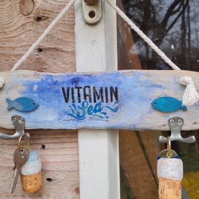 Treibholz Schlüssel-Board "Vitamin See"