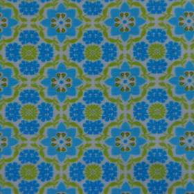 Baumwollstoff Hilco Hilde türkis hellgrün Ornamente 80 cm x 150 cm REST