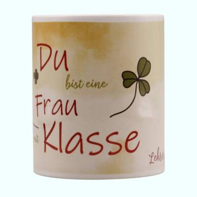 Tassen-Spruch für eine starke Lehrerin, Keramik-Tasse mit kreativen Spruch für eine starke Frau, Kaffee-Tasse weiß
