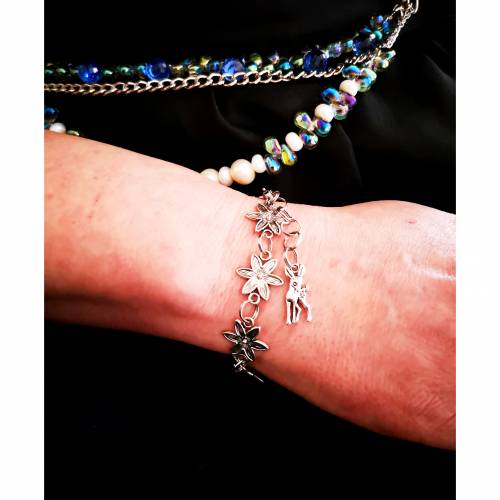 Armband,Trachtenschmuck, Dirndl, Dirndlschmuck, Fest, Blumen