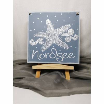 Holzschild Nordsee 20 cm x 20 cm