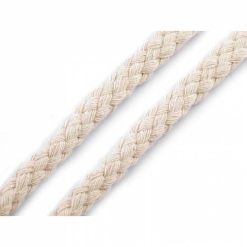 2 m Hoodiekordel - natur - Kordel geflochten 10 bis 12 mm - Meterware
