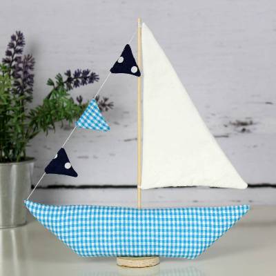 Segelboot mit Wimpelkette ~ Stoffdeko | Geschenkidee