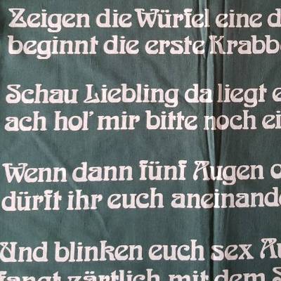 Vintage grüne Bettwäsche 140x200 cm – 70er Jahre sexy Druck, unbenutzt