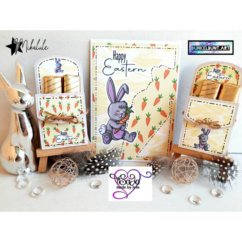 TiSaJa - Set Plotterdatei und Digistamp "Kleiner Hase mit Karotte" SVG DXF PNG Digipapier Sayings Frühling Ostern Bild 8