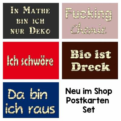 Postkarten Set 3 Schule
