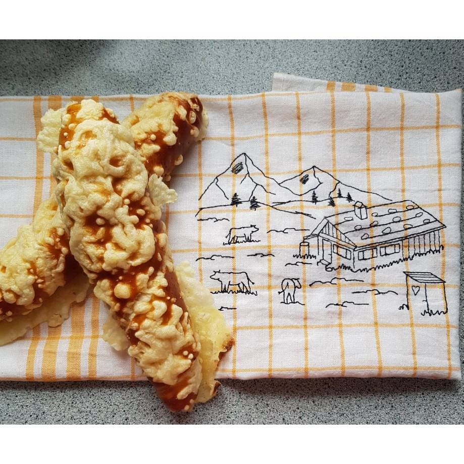 Stickdatei Berge Berg Alm Almwiese Berg Redwork 4 Größen Bild 7