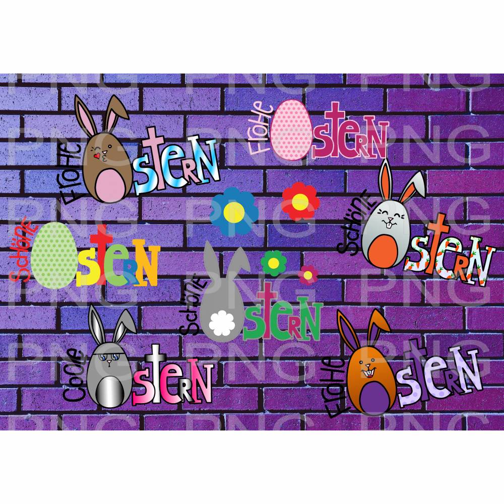 Plotterdatei "Ostern Spruch Variation" SVG, DXF, PNG inkl. Digistamps Bild 2