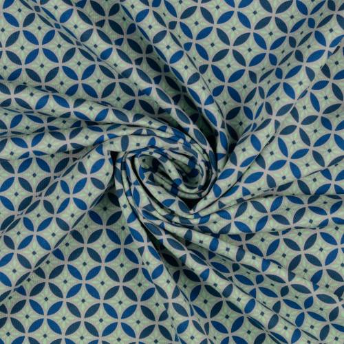 French Terry Baumwolljersey Ornamente mint unangeraut Oeko-Tex Standard 100(1m/13,-€)