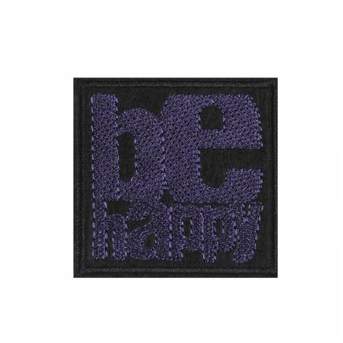 Aufbügler "Be Happy" lila, Größe ca. 6 x 6 cm