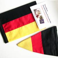 Deutschland Wimpel / Fahne Schwarz-Rot-Gold – handgemacht für Auto, Fahrrad & Balkon