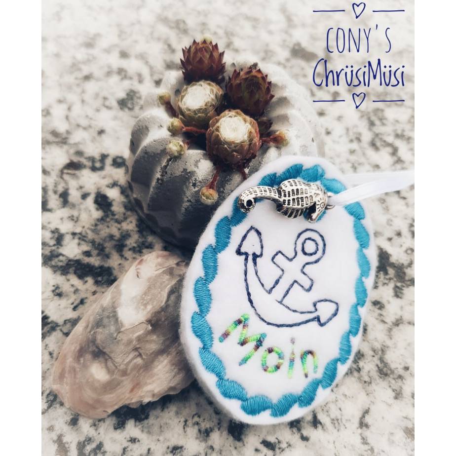 * Anker Schlüsselanhänger ITH *  Doodle mit Kordelrand + Blanco Datei Bild 9