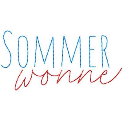 Stickdatei  Schriftzug "Sommerwonne"