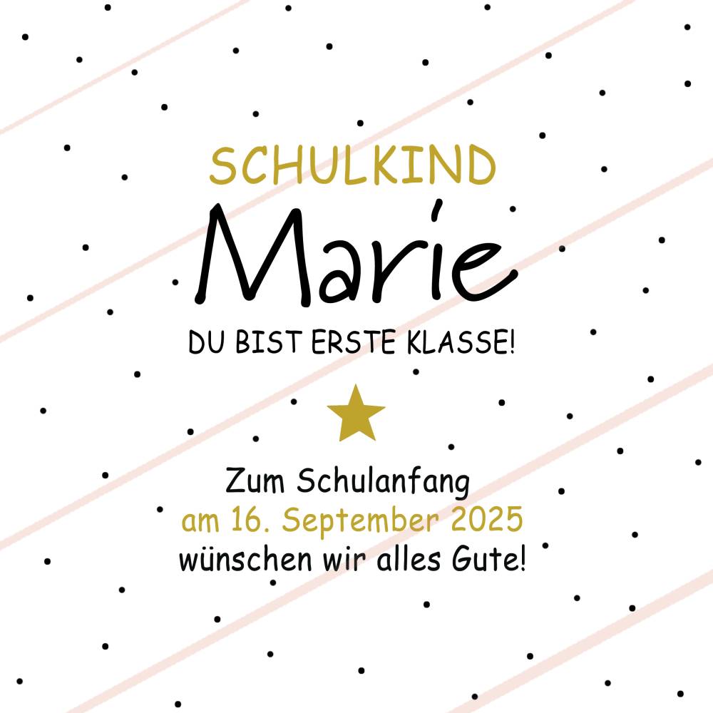 Bild zur Einschulung | erster Schultag | Bilderrahmen | Schulkind - INDIVIDUALISIERBAR Bild 2