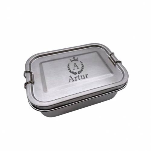 Brotdose Brotbox Lunchbox Blechdose Name Einschulung Bambus Deckel Kind Taufe Weihnachten personalisiert Geschenk 