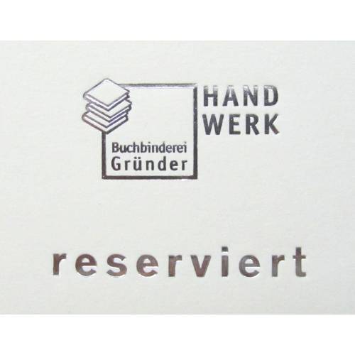 RESERVIERT FÜR T.R., Schuber für Notizbuch DIN A5