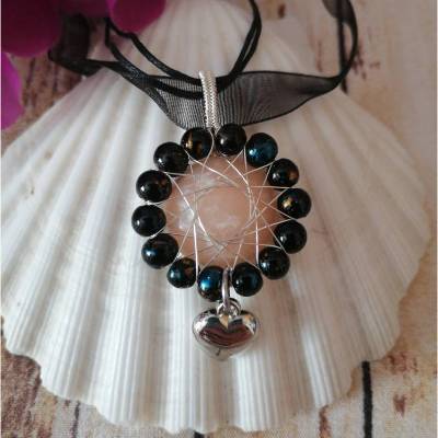 Trachten- & Dirndlschmuck / Drahtschmuck aus Perlen und Stein Cabochon/ Unikatschmuck/ Valentinstags Geschenkidee