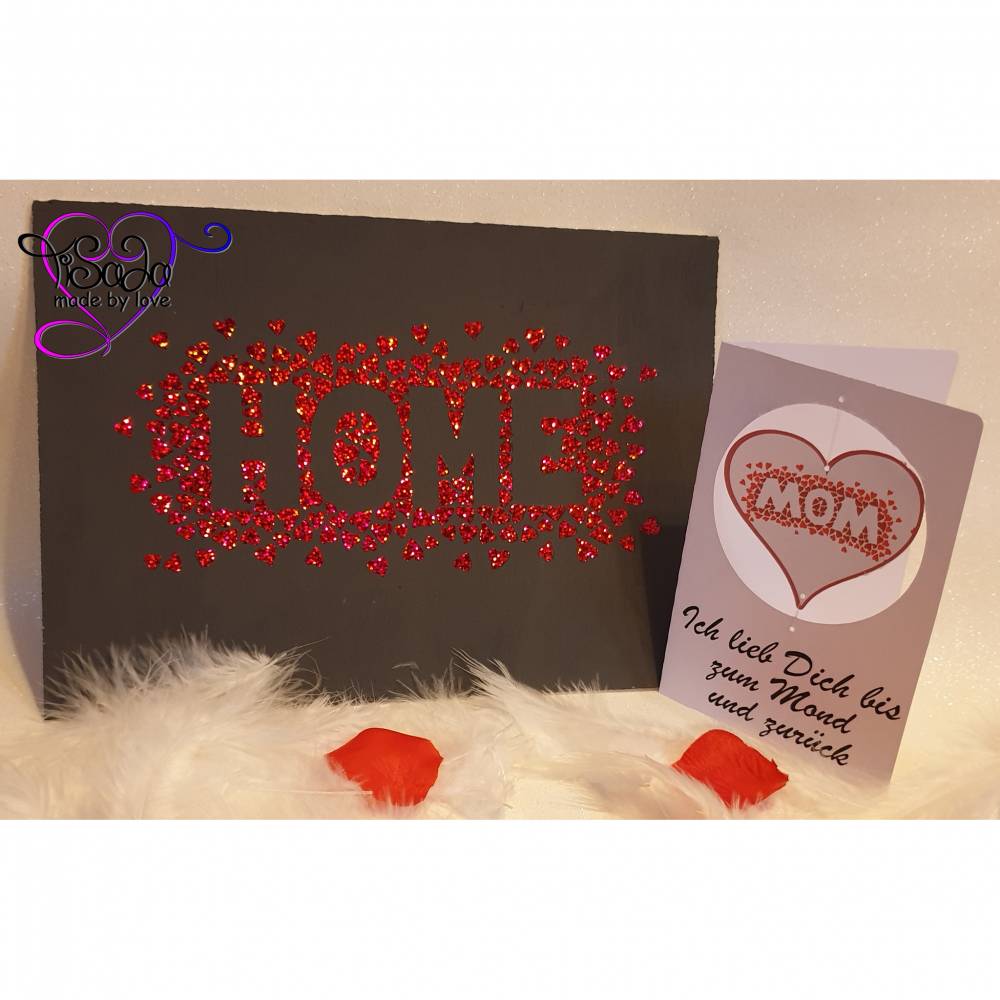 TiSaJa - Set Plotterdatei und Digistamps "Von Herzen" Mom Dad Love Home SVG DXF PNG Bild 4