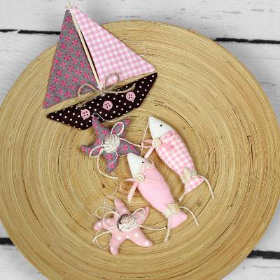 Boot, Fische & Seesterne ~ Girlande | maritime Deko | Sommer | Geschenkidee