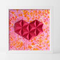 Bubbly heart // Origami-Herz Objektrahmen