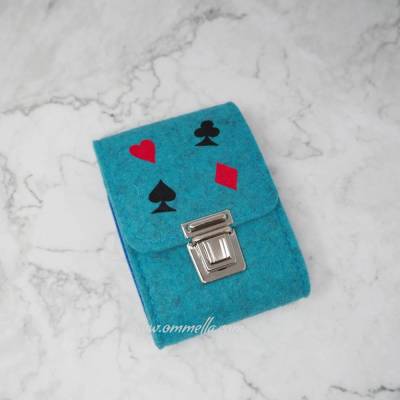 Spielkarten-Etui aus Wollfilz – Robustes Karten-Etui für Kartenspiele