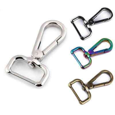 Karabiner 25mm Schwarz Silber Altmessing Regenbogen
