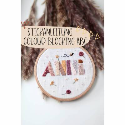 Digitale Stickanleitung "Colour Blocking ABC" mit vielen weiteren Motiven