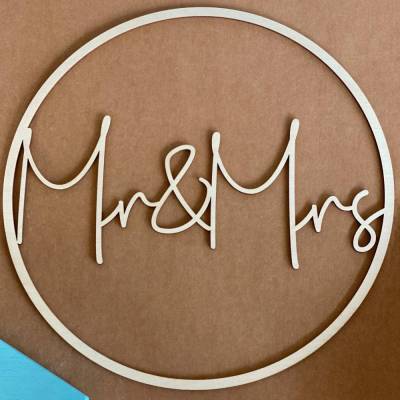 Ring "Mr & Mrs" aus Holz
