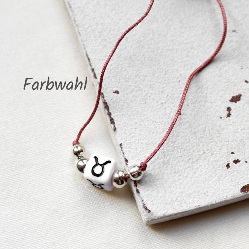 Sternzeichen • Armband Makramee | Farbwahl | Armschmuck | Geschenk Frau | Freundin | Schwester | Mama | Unisex | Männer