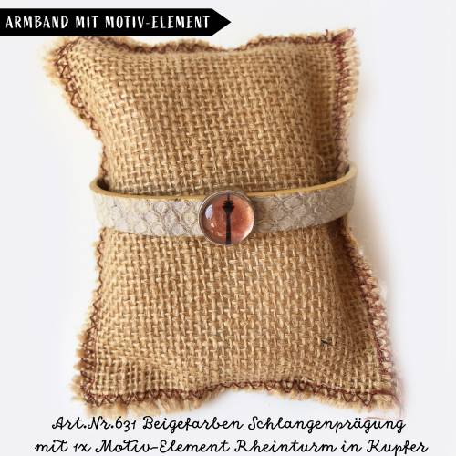 Rheinturm Kupfer mit Schlangenarmband