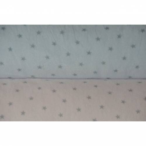 wunderschöner Nicki mit Sternchen in zartem rosa oder hellblau 50 cm x 150 cm Hilco Baby Star